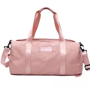 Pink Gym Bag Duffle Tote Weekender Travel Bag